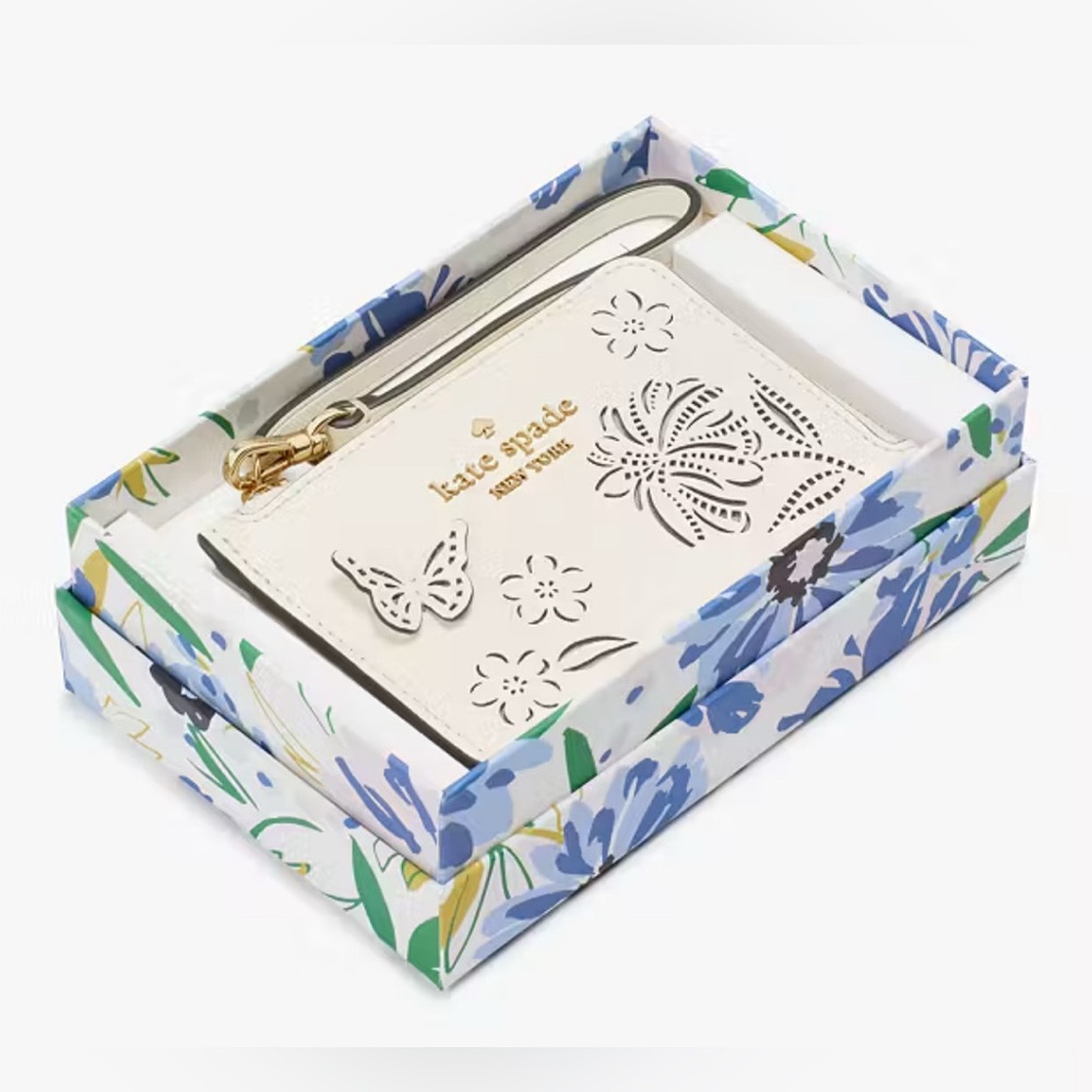 Kate Spade Boxed Madison Perforated Small Wristlet.